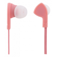 STREETZ in-ear headset, answer button, 3.5mm connector, microphone, 1.2m cable, pink