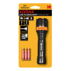 Kodak LED Focus Range, 60lm, 3 ficklampor, zoomring, svart