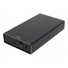DELTACO External 3,5 Harddrive Enclosure, USB-C, USB 3.1 Gen2, 10 Gbps, black